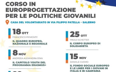 Parte il Corso di europrogettazione per le Politiche Giovanili promosso da EUROPE DIRECT Salerno e il CSV Salerno